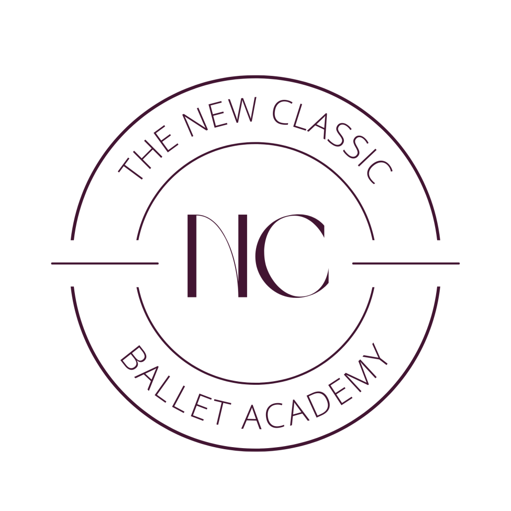 Sello con logo color berenjena de The New Classic Ballet Academia de Ballet de Alto Rendimiento en La Moraleja Alcobendas